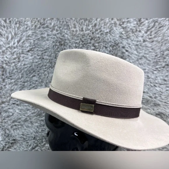 Italy Panizza Kanguroo Fedora Hat Rabbit Fur Felt Hamilton Waterproof 54 or6 3/4 - Picture 2 of 8